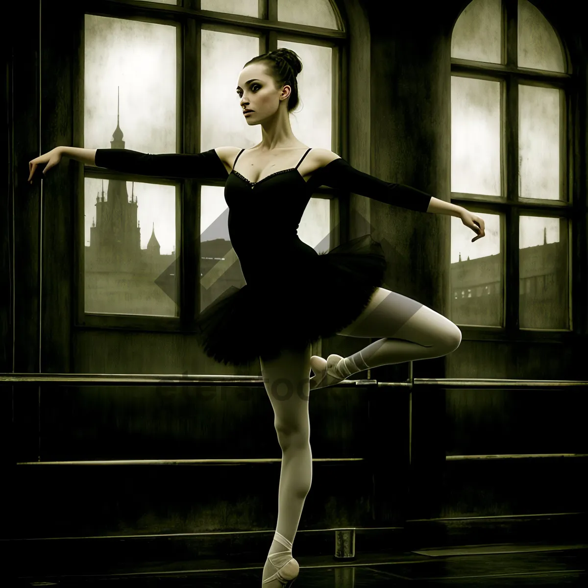 Picture of Elegant Lady Posing for Dance Studio Photoshoot