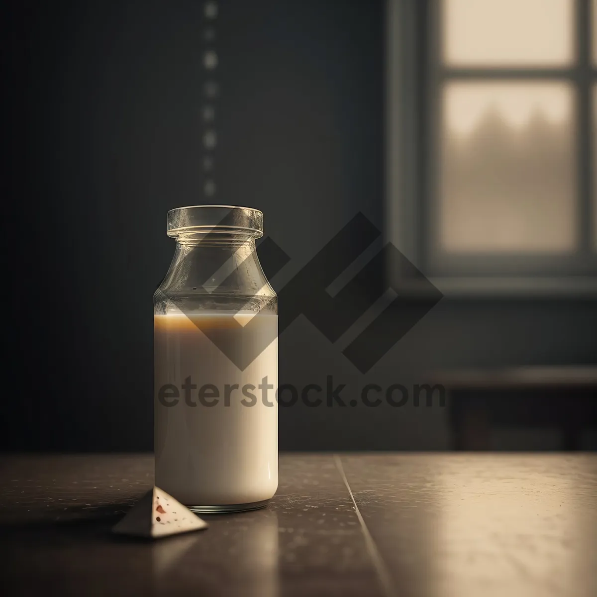 Picture of Healthy Milk in Glass Bottle for Natural Aromatherapy