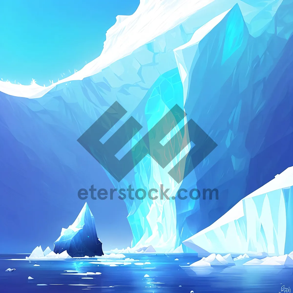 Picture of Serene Glacier: A Captivating Iceberg Landscape.