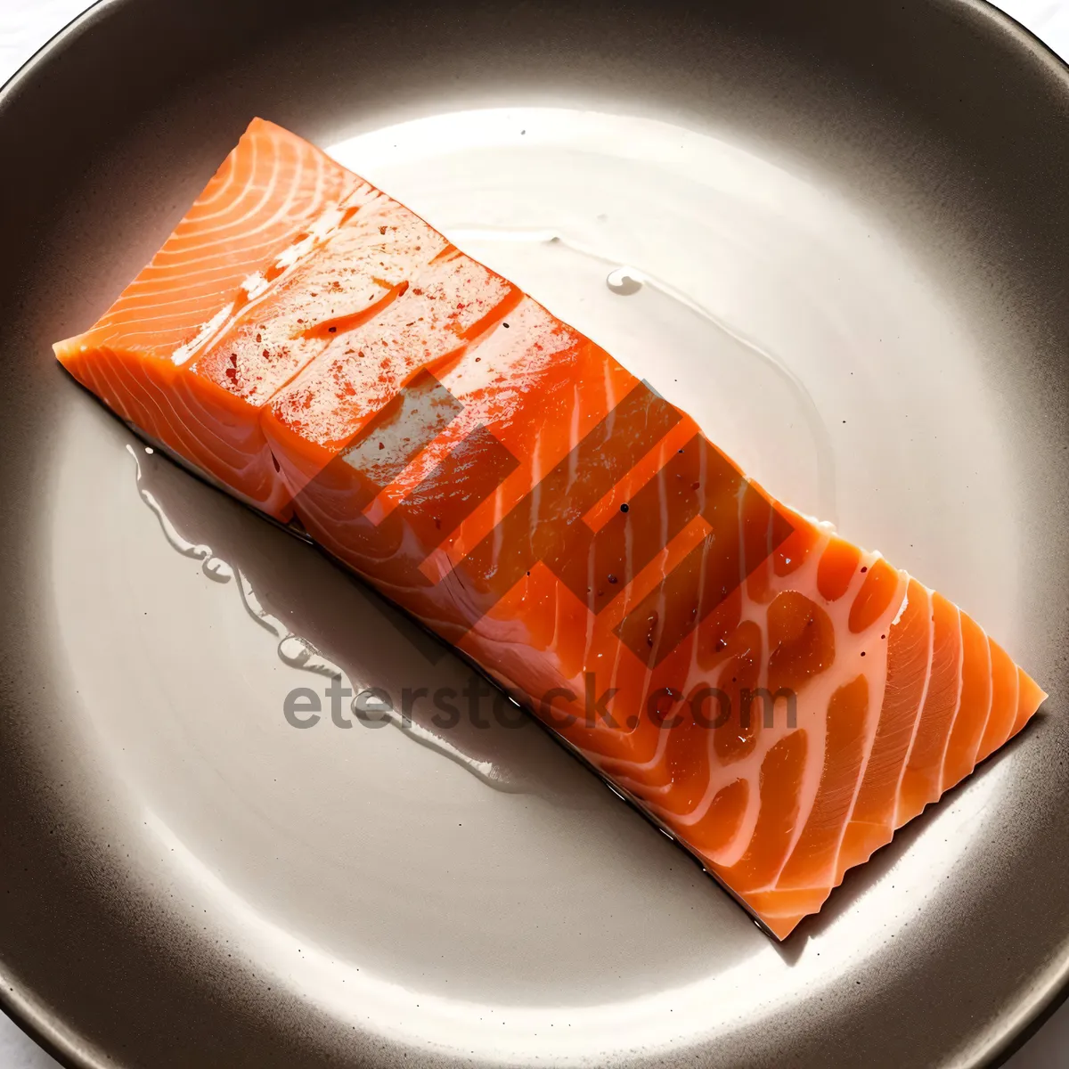 Picture of Delicious Gourmet Salmon Dinner on Plate