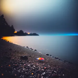 Golden Horizon: Blissful Sunset Over the Ocean