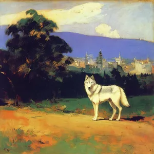 Wild Canine Dingo Roaming through Grasslands