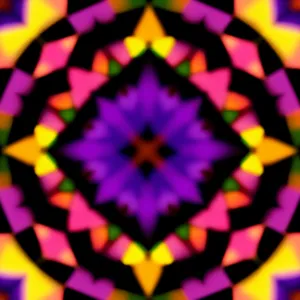 Vibrant Kaleidoscopic Gem: A Colorful Abstract Fractal Design