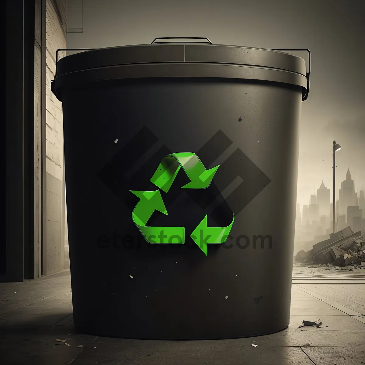 Picture of Ashcan bin - Efficient garbage disposal container