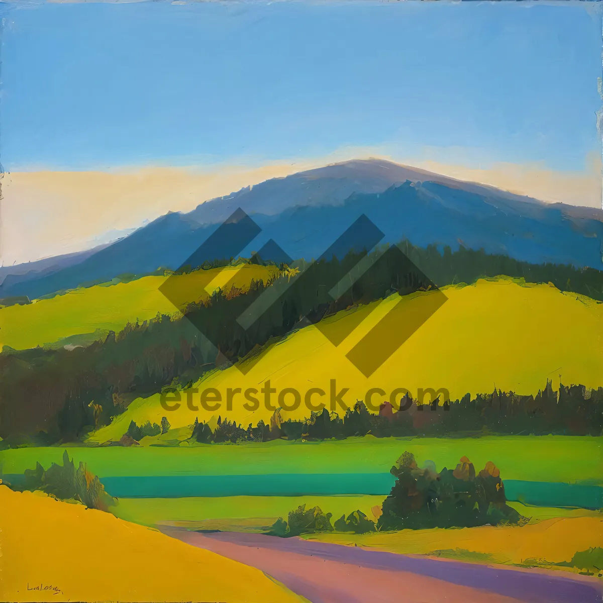 Picture of Serene Summer Vista with Rolling Hills