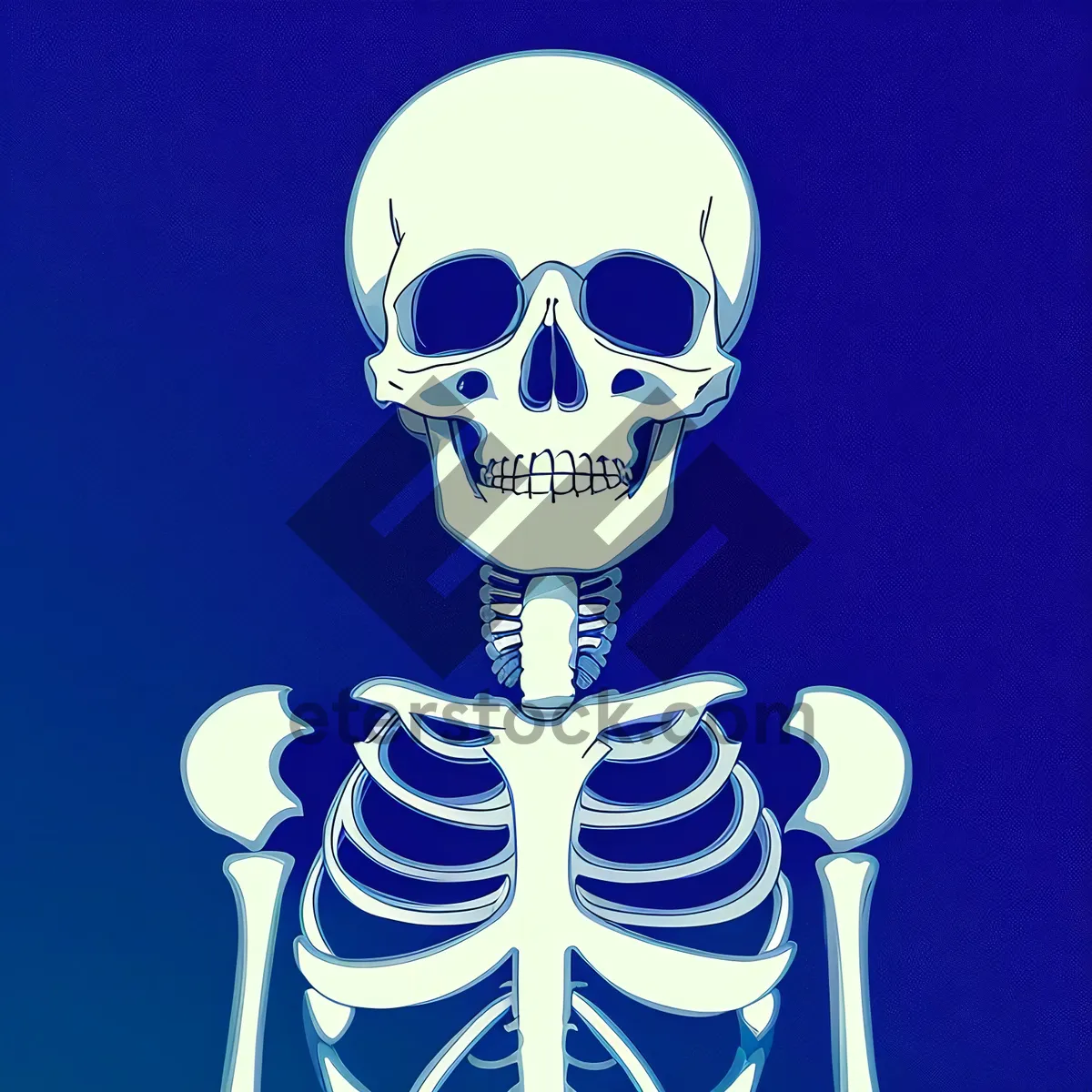 Picture of Spooky Skull Anatomy: Terrifying Skeletal Person