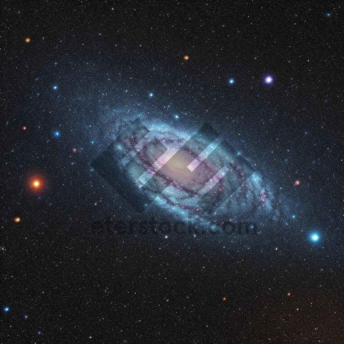 Picture of Galactic Night Sky: Dark Moon Glow in Space