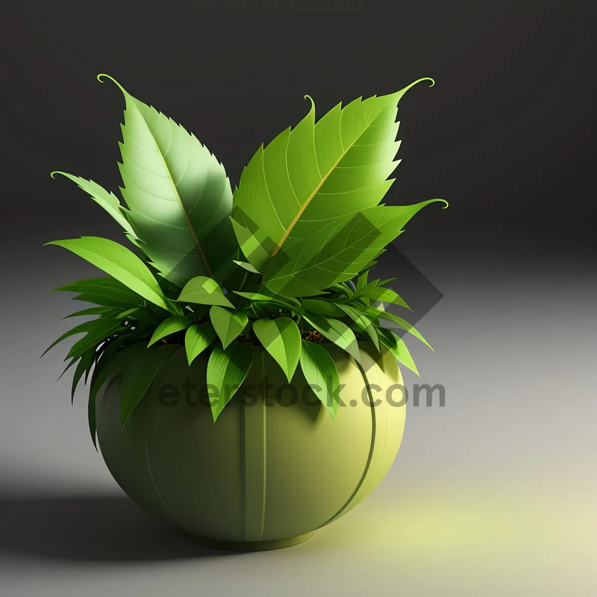 Picture of Vibrant Bamboo Leaf Design: Natural Flora and Bright Summer