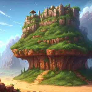 Scenic Fortress by the Lake