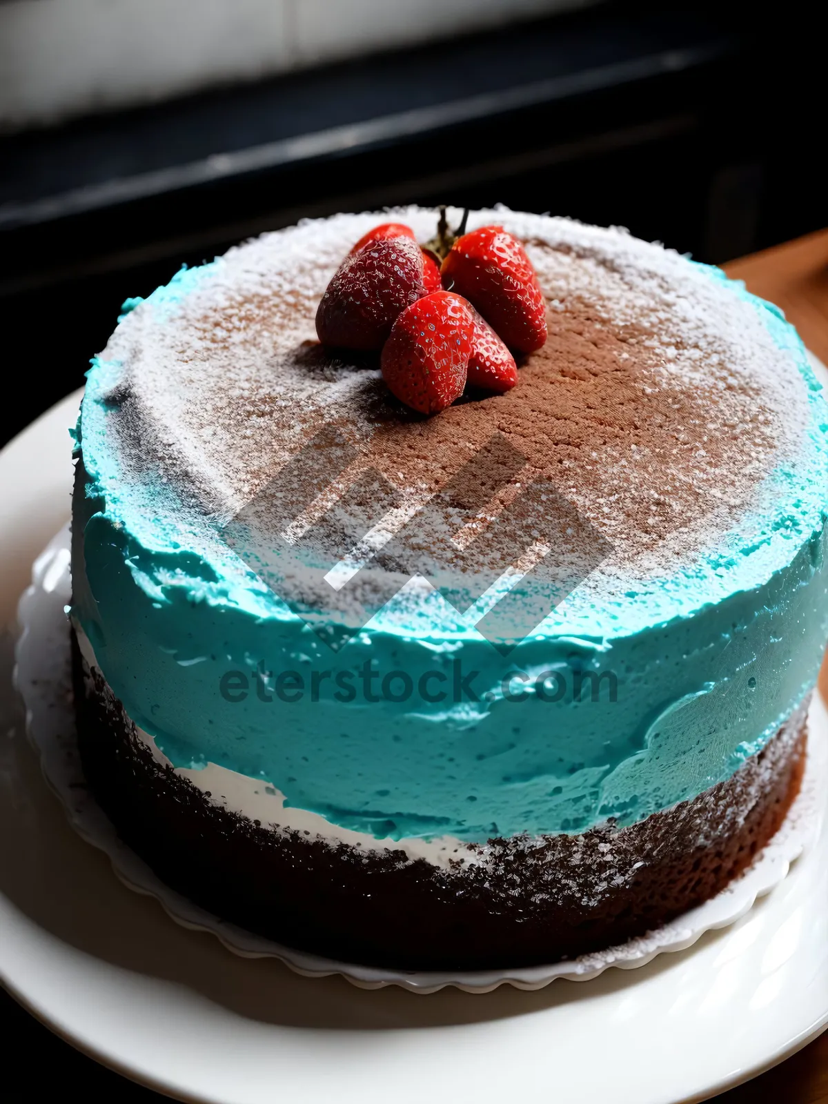 Picture of Delicious Berry Ice Cream Cake with Mint