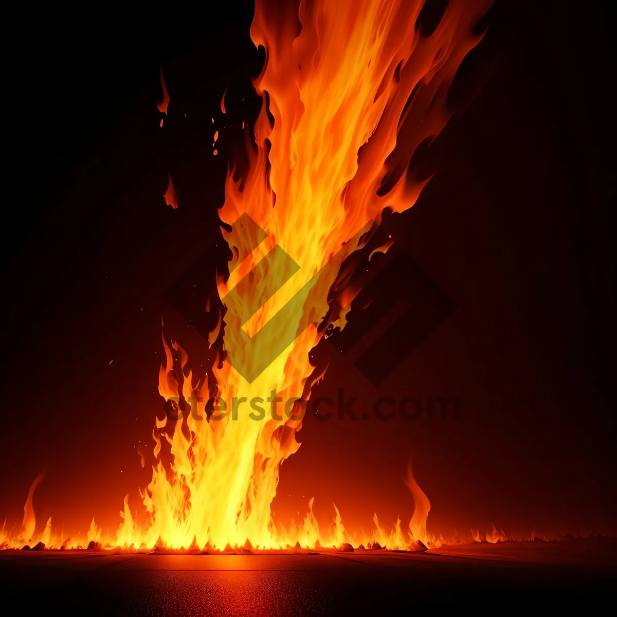 Picture of Fiery Bonfire Illuminates the Night