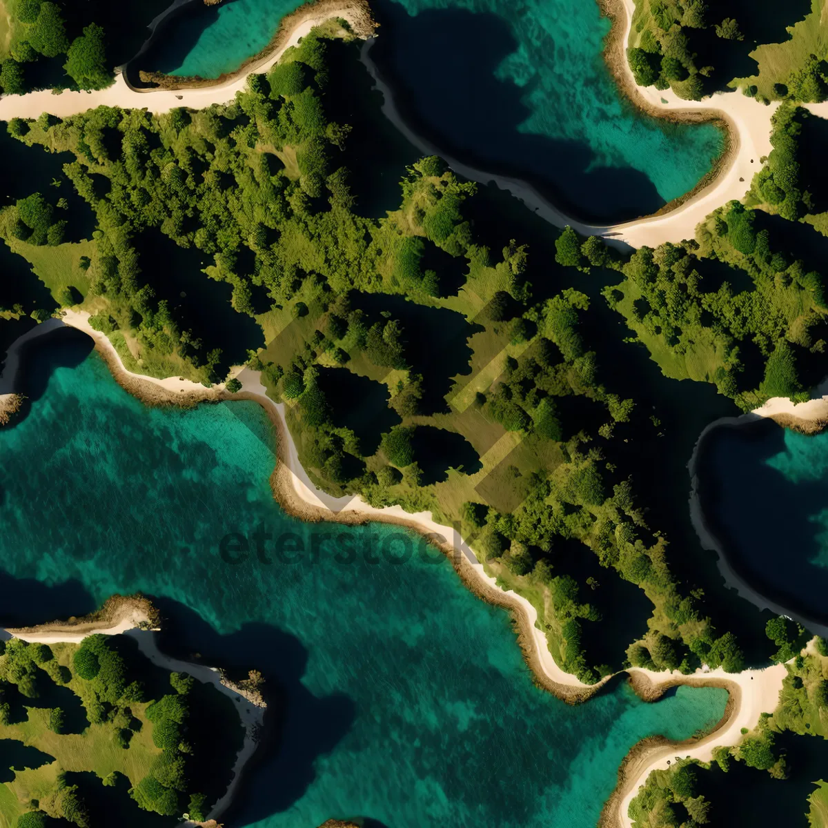 Picture of Tropical Coral Reef Teeming with Colorful Marine Life