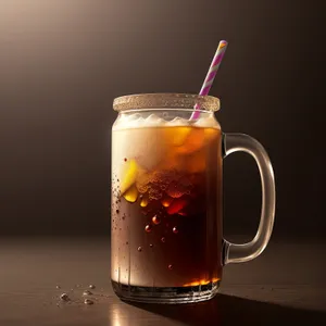 Refreshing Tea in Glass Mug