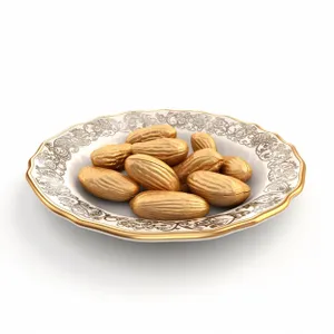 Organic Nutty Snack: Delicious and Healthy Almonds Closeup