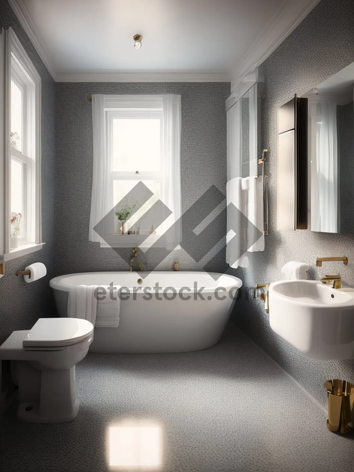 Picture of Modern Luxury Interiors: Clean and Elegant Bathroom