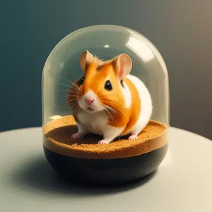 Funny Hamster in a Cute Egg Cup