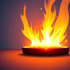 Blazing Heat: A Shiny, Orange Flame Icon.