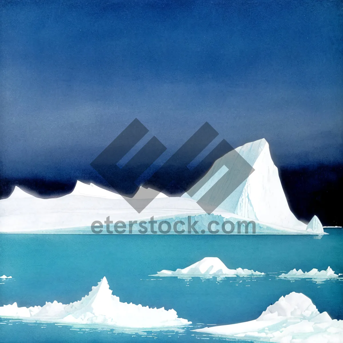 Picture of Relentless Winter Wonderland: Majestic Snow-Capped Arctic Mountain