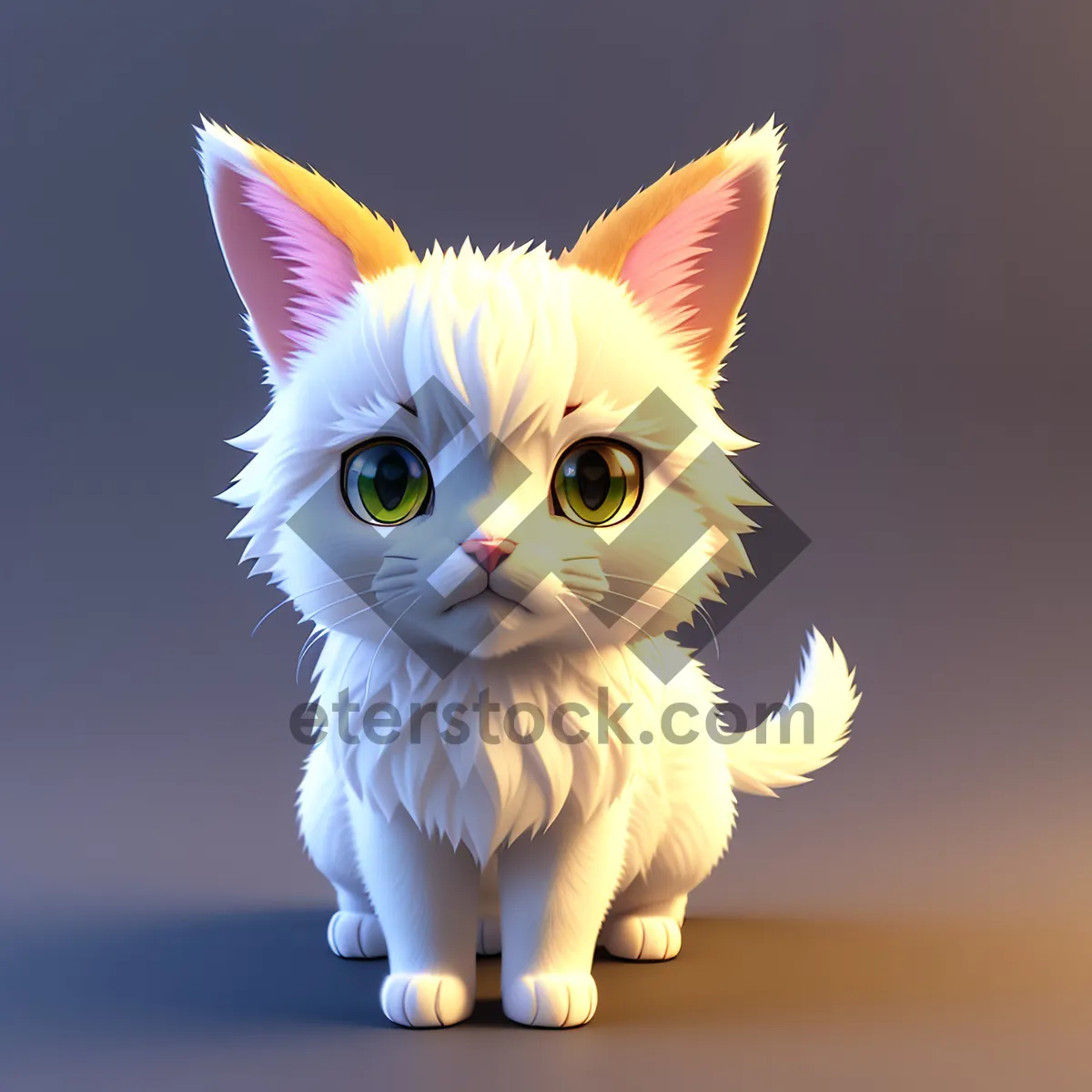Picture of Cute Fluffy Kitty with Playful Whiskers