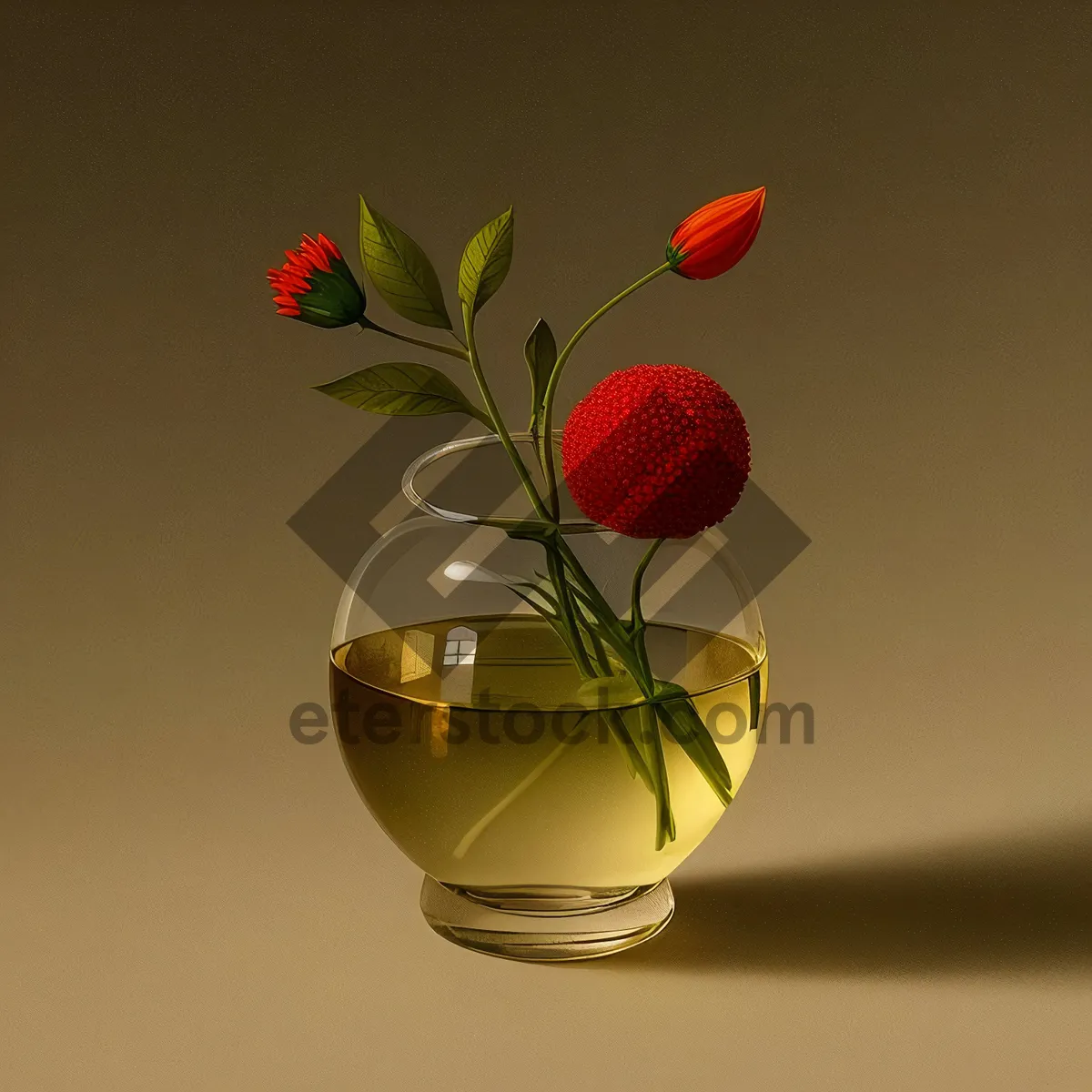 Picture of Sweet Strawberry Martini in a Wineglass