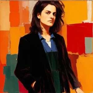 Smiling Businesswoman in Professional Office Attire