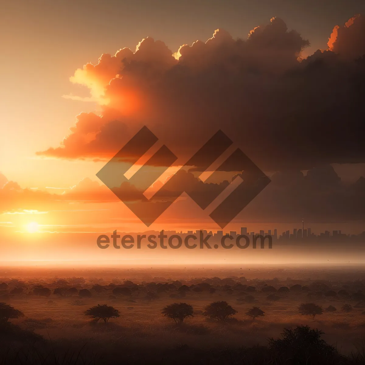 Picture of Vibrant Sunset Over Serene Sea