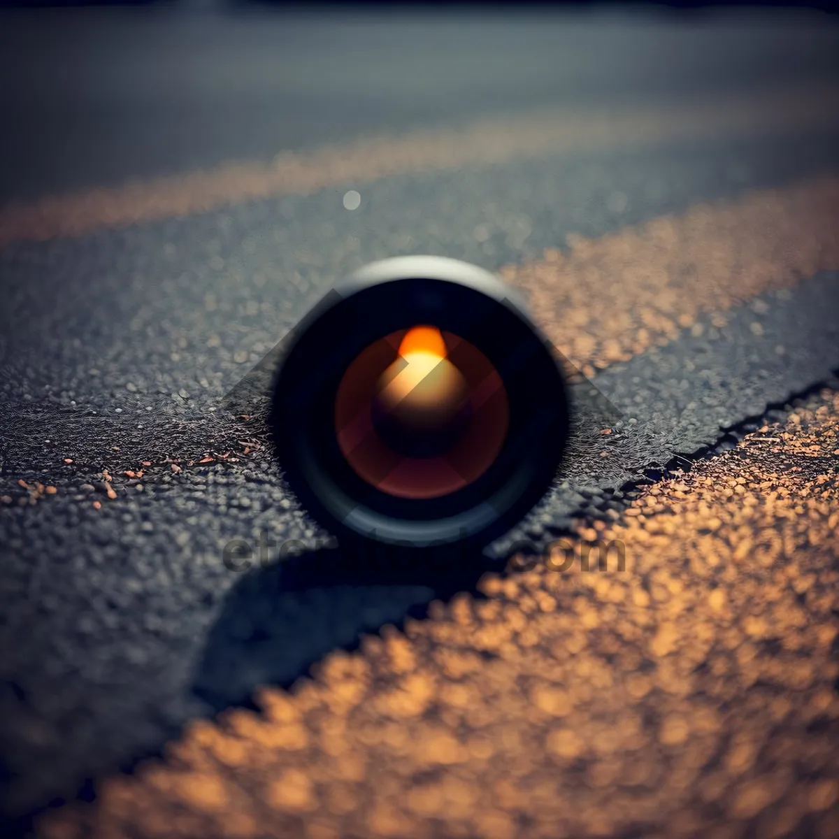 Picture of Shiny Electronic Trackball Device with Colorful Circle Design.