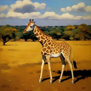 Majestic Giraffe Roaming the Safari