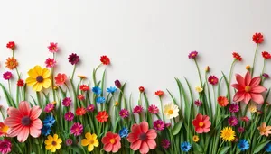 Colorful floral bouquet of pink tulips in bloom.