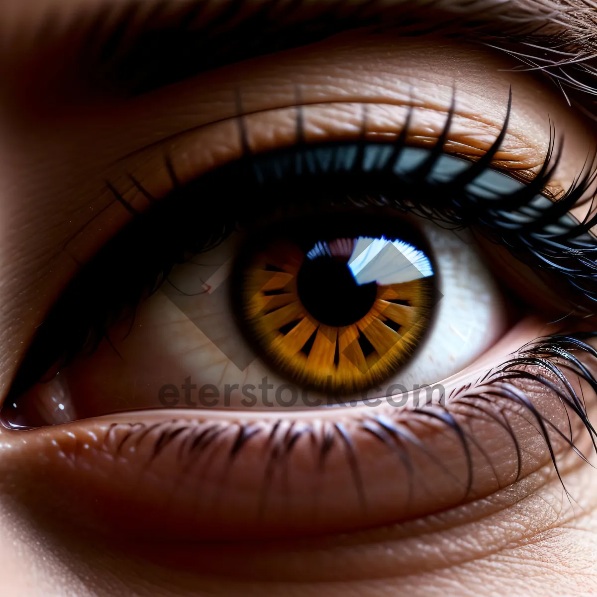 Picture of Captivating Closeup of Mesmerizing Eye Makeup