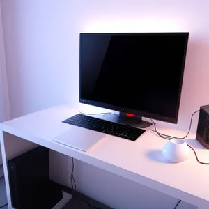 Modern office desktop computer with keyboard and mouse