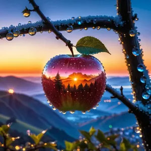 Shiny Red Delicious Apple Christmas Ornament