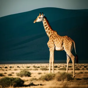 Majestic Giraffe in South African Wildlife Reserve