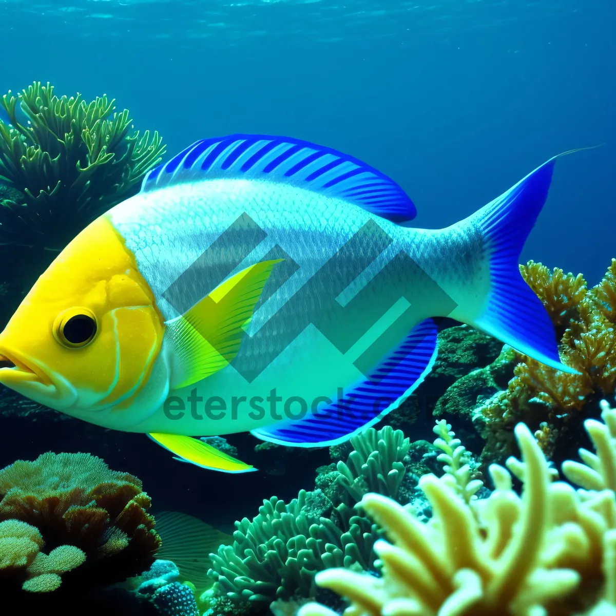 Picture of Colorful Marine Fish in a Tropical Coral Reef