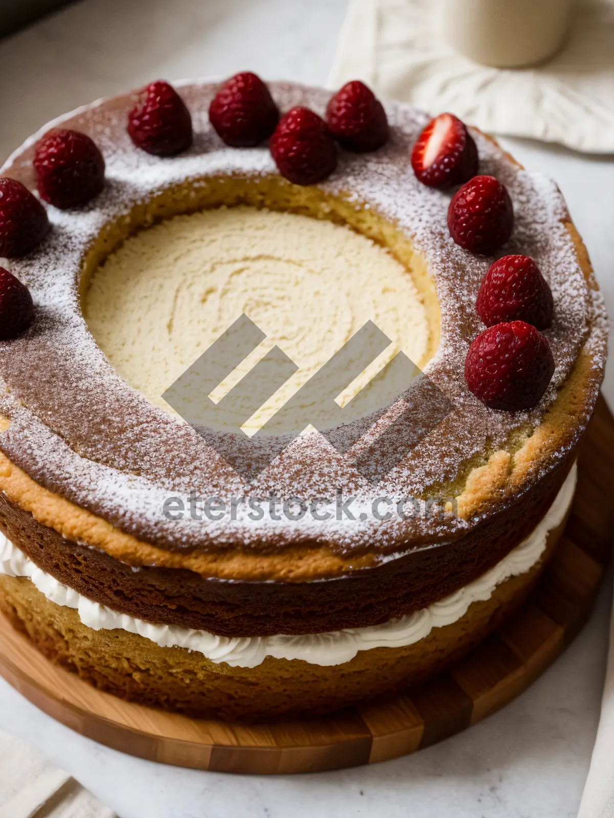 Picture of Delicious Berry Cream Cake - Freshly Baked Gourmet Treat