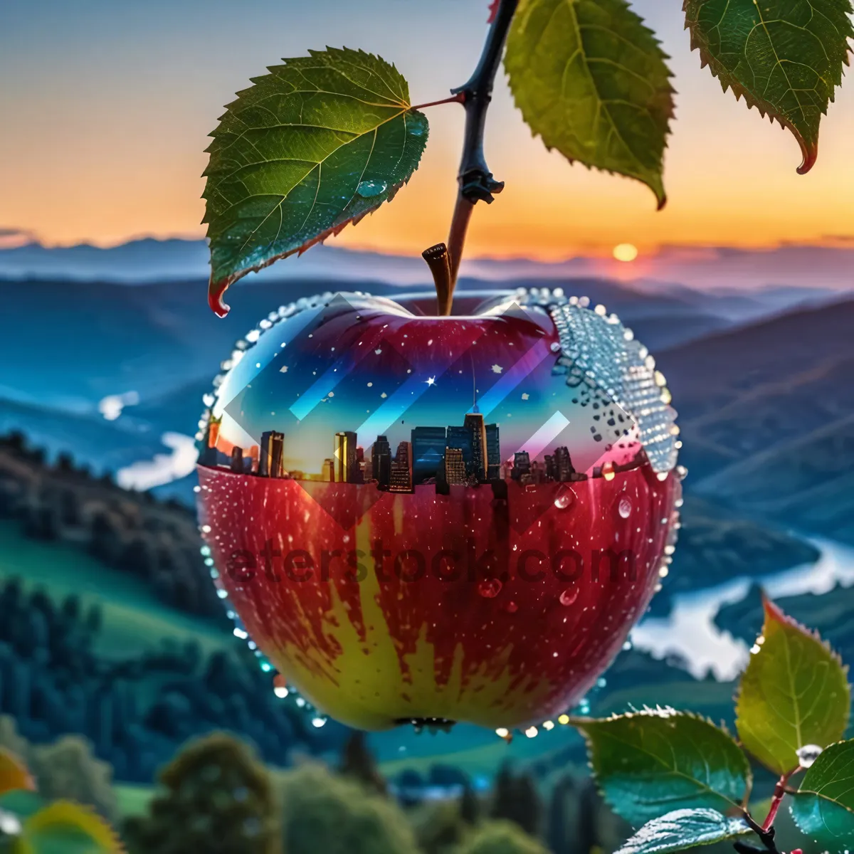 Picture of Fresh Organic Red Delicious Apple - Healthy Nutrition