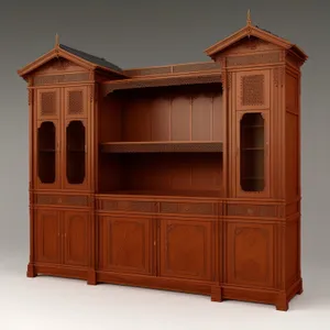 Vintage Wooden Entertainment Center for Home Interior Design