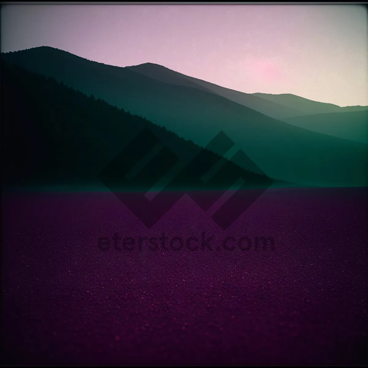 Picture of Serenity Peaks at Dusk: Majestic Desert Landscape