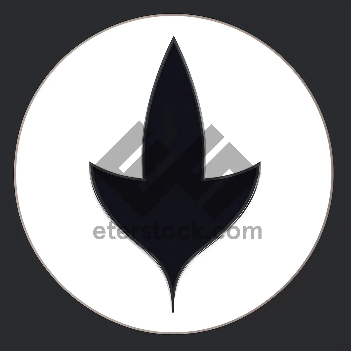 Picture of Round Black Shiny Graphic Art Button