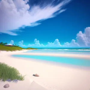 Serene Sunset Over Tropical Beach