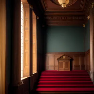 Regal Architectural Throne in Grand Church Interior