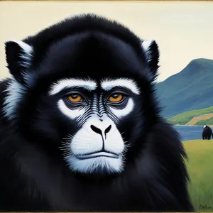 Wild Black Baby Ape - Primate Wildlife Image