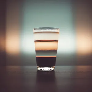 Refreshing Lager Beer Glass with Frothy Foamy Head