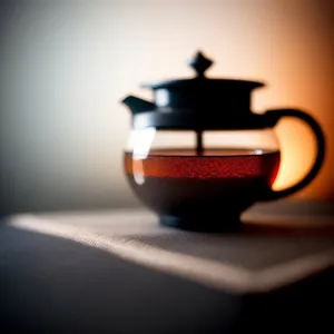 Hot Herbal Tea in Glass Cup