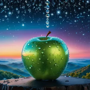 Fresh Granny Smith Apple, Delicious and Healthy Snack