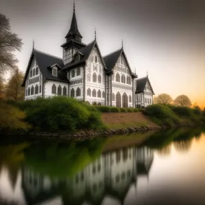 Enchanting Castle overlooking Ancient River