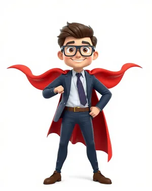 Sorcerer coquette man cartoon with cape clip art