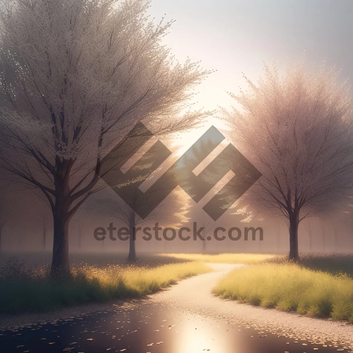 Picture of Winter Sun Over Majestic Landscape