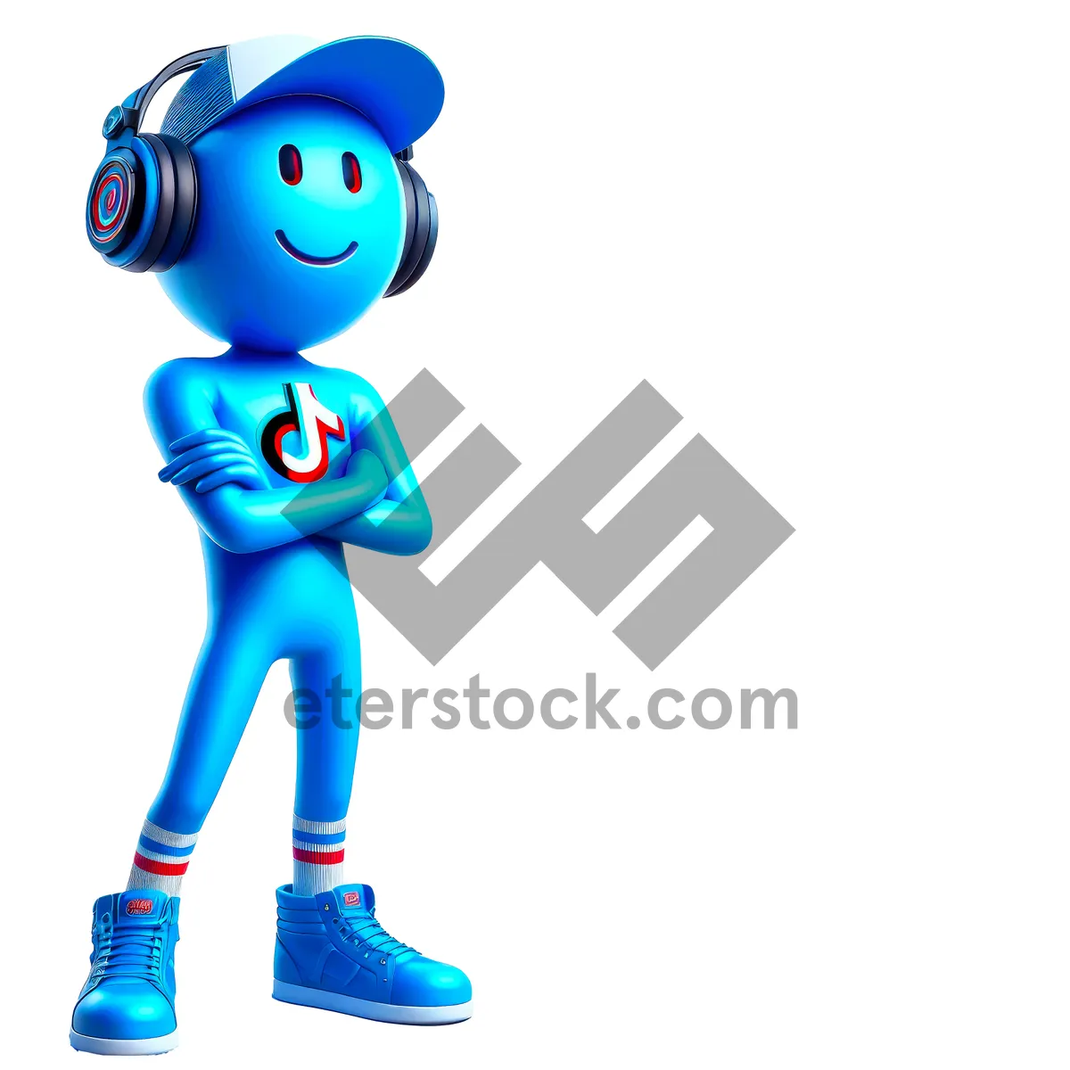 Picture of 3D cartoon drawing of man character