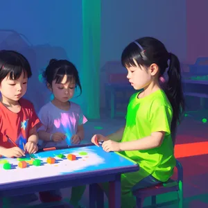 Joyful Family Gathering in a Classroom